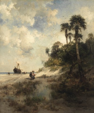 Wyspa Fort George, Floryda autorstwa Thomas Moran