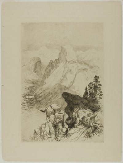 Półkopuła, widok z Moran Point autorstwa Thomas Moran