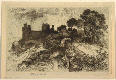 Zamek Harlech, Północna Walia autorstwa Thomas Moran