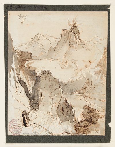 Hiawatha widzi Mudjekeewis autorstwa Thomas Moran