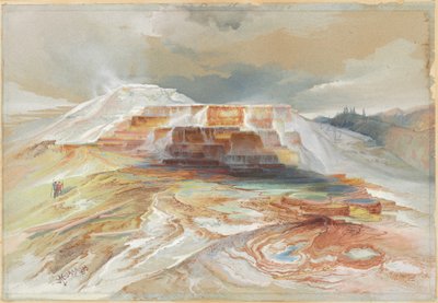 Gorące źródła rzeki Gardiner, Yellowstone autorstwa Thomas Moran
