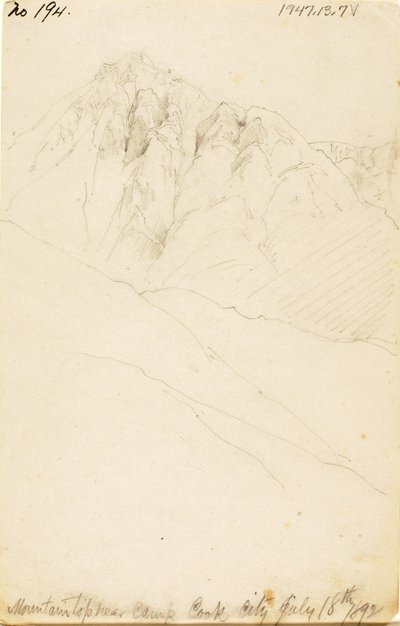 W obozie nad potokiem Soda Butte, Cook City autorstwa Thomas Moran
