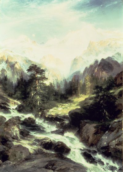 W paśmie Teton, 1899 autorstwa Thomas Moran