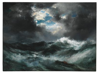 Księżycowy wrak statku na morzu autorstwa Thomas Moran