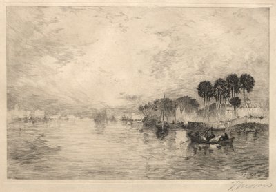 Poranek nad rzeką St. Johns na Florydzie, 1881. autorstwa Thomas Moran