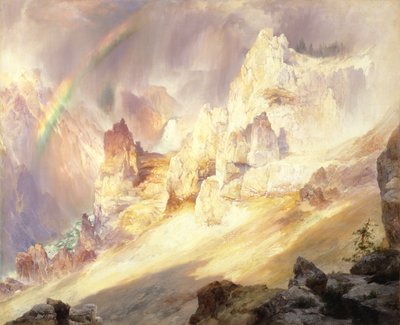 Tęcza nad Wielkim Kanionem Yellowstone, 1900. autorstwa Thomas Moran