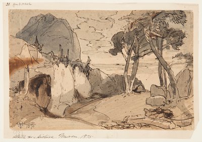 Droga w górskim krajobrazie autorstwa Thomas Moran
