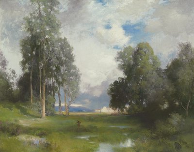 Misja Santa Barbara, 1916 autorstwa Thomas Moran