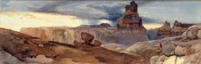 Shin-Au-Av-Tu-Weap Ziemia Boga, Kanion Kolorado. Terytorium Utah, 1873-1874. autorstwa Thomas Moran
