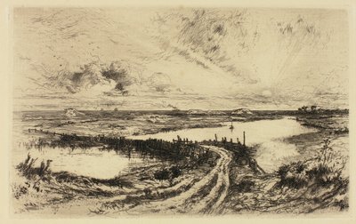 Wschód słońca — staw, East Hampton autorstwa Thomas Moran
