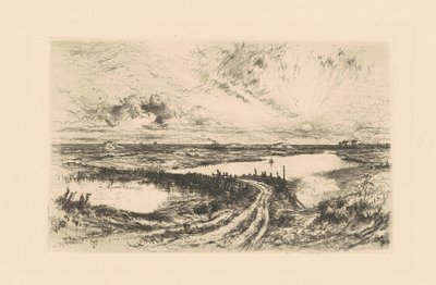 Wschód słońca — staw, Easthampton, Long Island autorstwa Thomas Moran