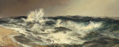 Dużo rozbrzmiewające morze autorstwa Thomas Moran