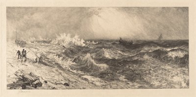 Dużo rozbrzmiewające morze autorstwa Thomas Moran