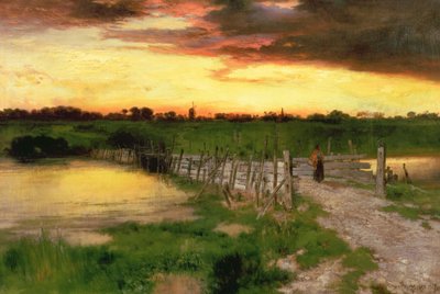 Stary most nad stawem Hook, 1907 autorstwa Thomas Moran