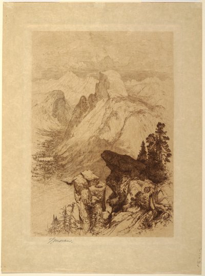 Kopuła Południowa, Dolina Yosemite autorstwa Thomas Moran