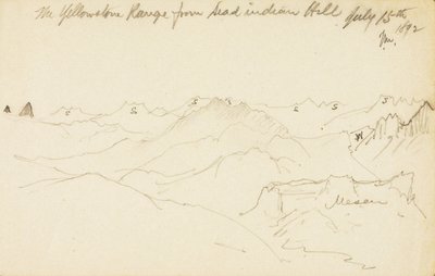 Pasmo Yellowstone ze wzgórza Dead Indian Hill autorstwa Thomas Moran