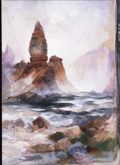 Tower Falls i Sulphur Rock, Yellowstone autorstwa Thomas Moran