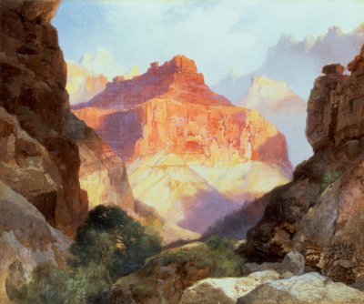 Pod Czerwonym Murem, Wielki Kanion w Arizonie, 1917 autorstwa Thomas Moran