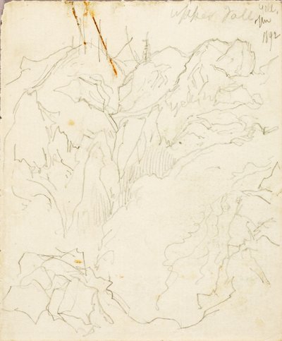 Górny wodospad, Yellowstone autorstwa Thomas Moran