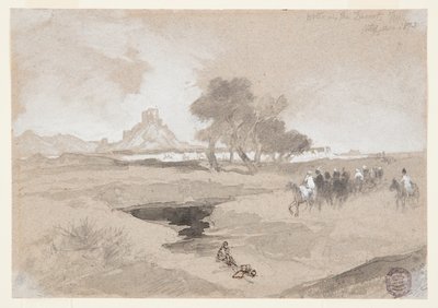 Wodopoj na pustyni, Utah autorstwa Thomas Moran