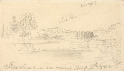 Rzeka Yellowstone, w pobliżu Rosebud autorstwa Thomas Moran