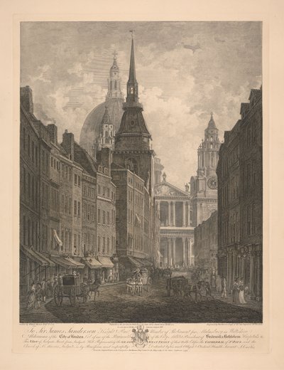 Częściowy widok na zachodni front St. Pauls autorstwa Thomas Morris
