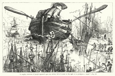 Ilustracja do Podróży Guliwera autorstwa Jonathana Swifta (rycina) autorstwa Thomas Morten