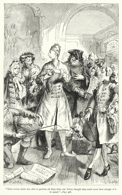 Ilustracja do Podróży Guliwera autorstwa Jonathana Swifta (rycina) autorstwa Thomas Morten