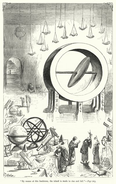 Ilustracja do Podróży Guliwera autorstwa Jonathana Swifta (rycina) autorstwa Thomas Morten
