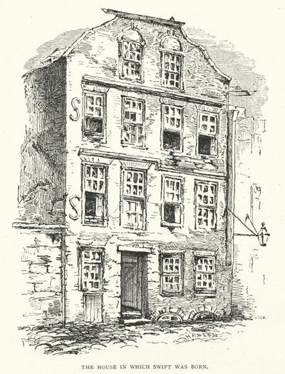 Ilustracja do życia Jonathana Swifta (rycina) autorstwa Thomas Morten