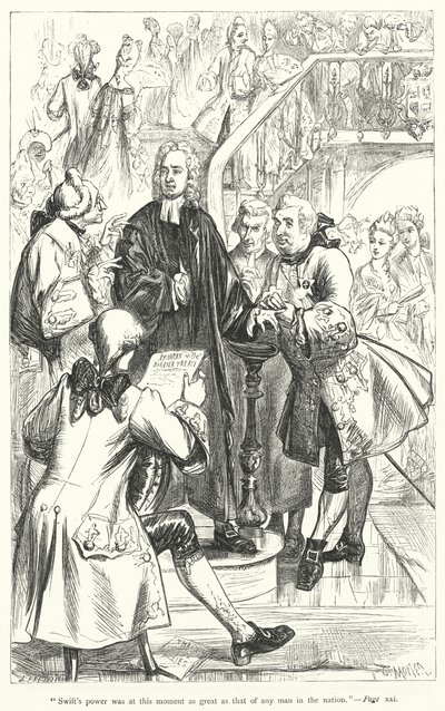 Ilustracja do życia Jonathana Swifta (rycina) autorstwa Thomas Morten