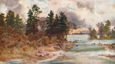 Ottawa w Vaudreuil (kolorowa litografia) autorstwa Thomas Mower Martin