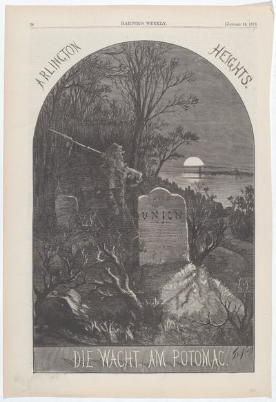 Wzgórza Arlington. Die Watch. Jestem Potomakiem. autorstwa Thomas Nast