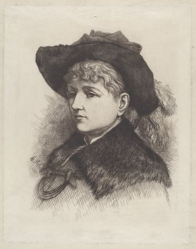 Portret żony artysty, Sarah Edwards Nast autorstwa Thomas Nast