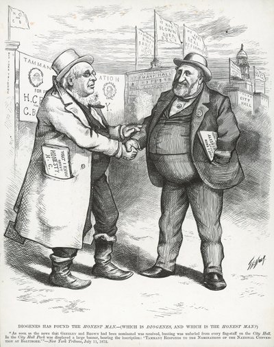 William „Boss” Tweed i Horace Greeley, z „Harper