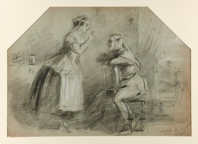 Kobieta i Błazen (?) autorstwa Thomas Nast