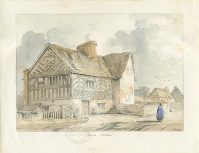 Acton Trussell Old House: malarstwo akwarelowe autorstwa Thomas Peploe Wood