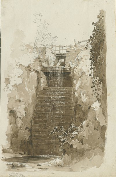 Biddulph - wiejski widok: rysunek długopisem, 8 VI 1837 (rysunek) autorstwa Thomas Peploe Wood