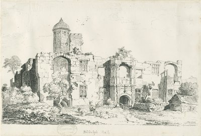Biddulph Hall (stary): rysunek piórem i tuszem autorstwa Thomas Peploe Wood