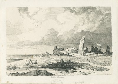 Biddulph Moor – „Narzeczonych”: szkic tuszem autorstwa Thomas Peploe Wood