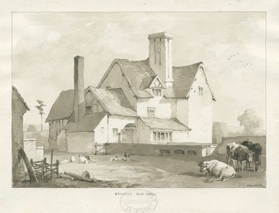 Bradley „Old Hall”: rysunek w sepii autorstwa Thomas Peploe Wood