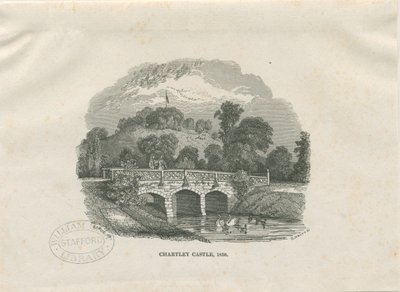 Zamek Chartley [Sala]: drzeworyt (winietowany) autorstwa Thomas Peploe Wood