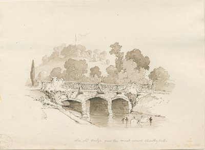 Chartley Hall: szkic piórem i praniem, 1837 autorstwa Thomas Peploe Wood