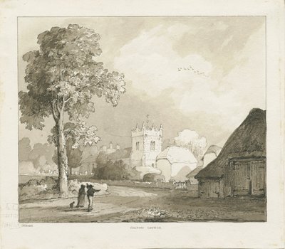 Colton Church: rysunek w sepii autorstwa Thomas Peploe Wood