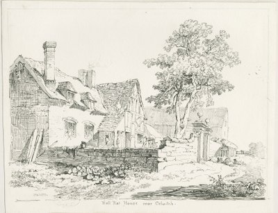 Colwich - Hall Flat House: rysunek piórem i tuszem autorstwa Thomas Peploe Wood