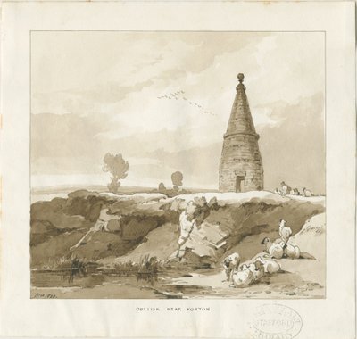 Forton - Obelisk: rysunek mycia autorstwa Thomas Peploe Wood