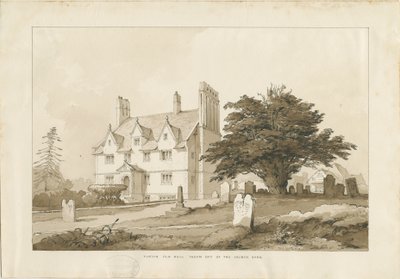 Forton Hall: rysunek płukania, nd [?1838] (rysunek) autorstwa Thomas Peploe Wood