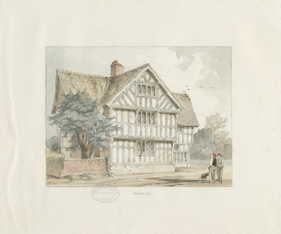 Madeley - Stary Dom: malarstwo akwarela autorstwa Thomas Peploe Wood