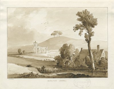 Kaplica Moreton: rysunek w odcieniu sepii, 1838 autorstwa Thomas Peploe Wood
