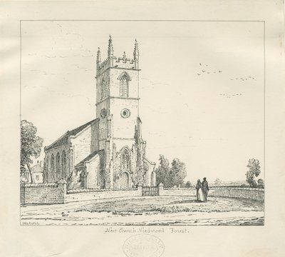 Needwood - "Nowy Kościół": rysunek piórem, 1837 autorstwa Thomas Peploe Wood